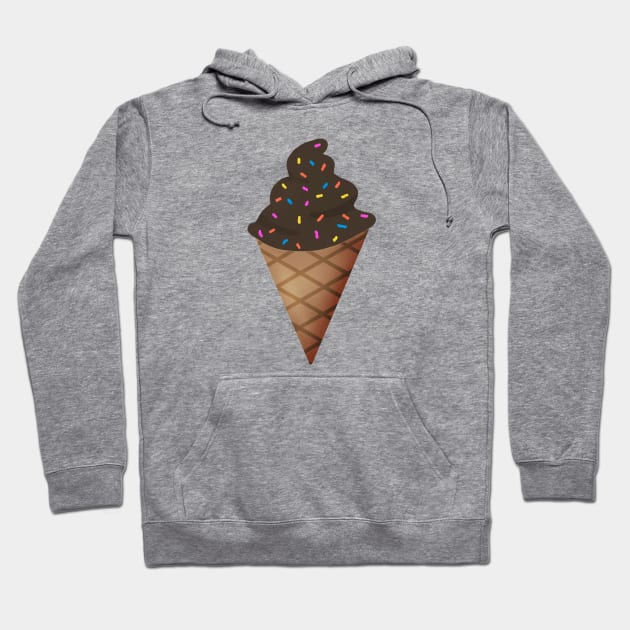 Chocolate Ice Cream With Sprinkles Hoodie by Kelly Louise Art